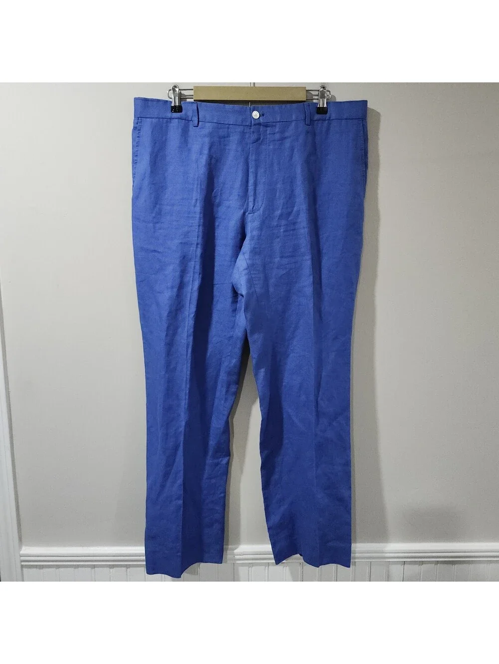 Ralph Lauren Purple Label Pleated 100% Linen Trousers Pants Italy Summer 38x30